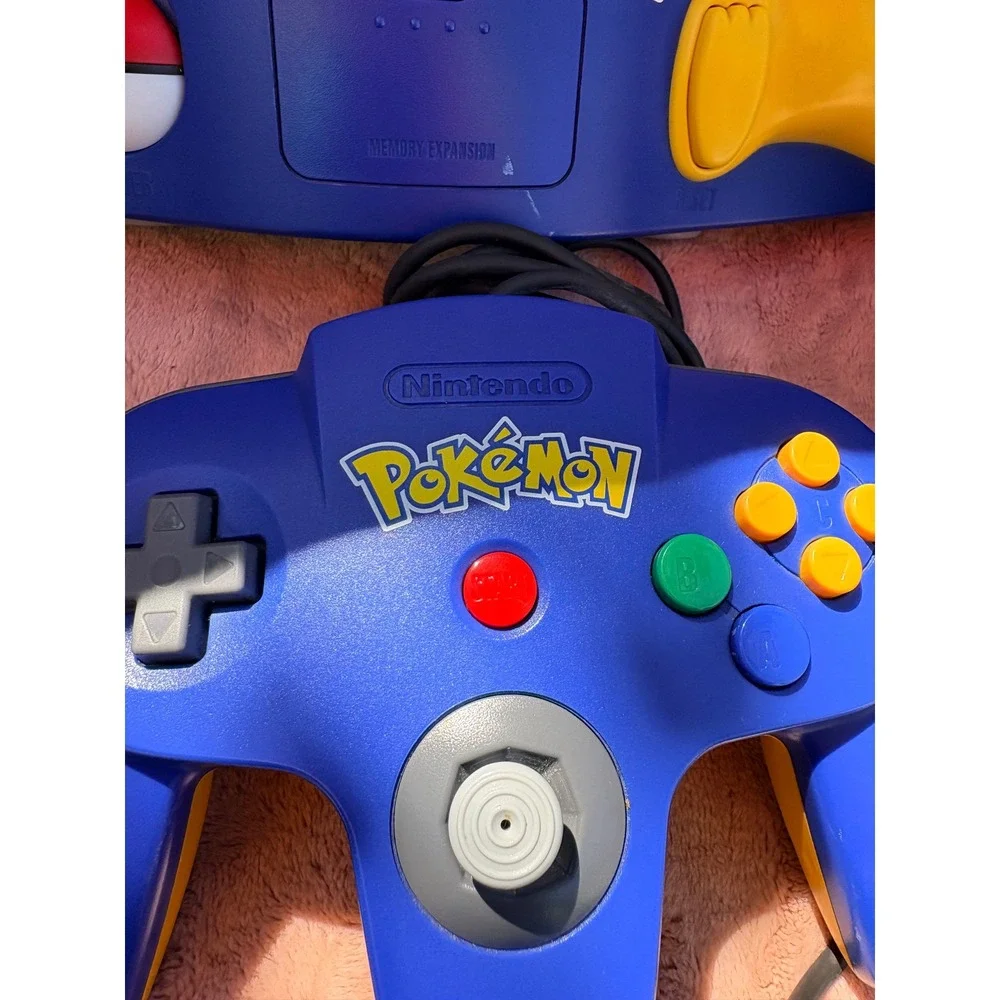 Nintendo 64 N64 Pikachu Pokemon Edition Blue Console Bundle with Control TESTED